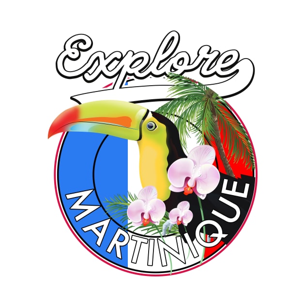 Explore Martinique travel logo by nickemporium1