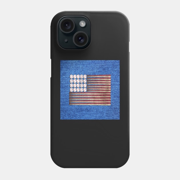 Baseball Bats & Ball American USA Flag Phone Case by tamdevo1