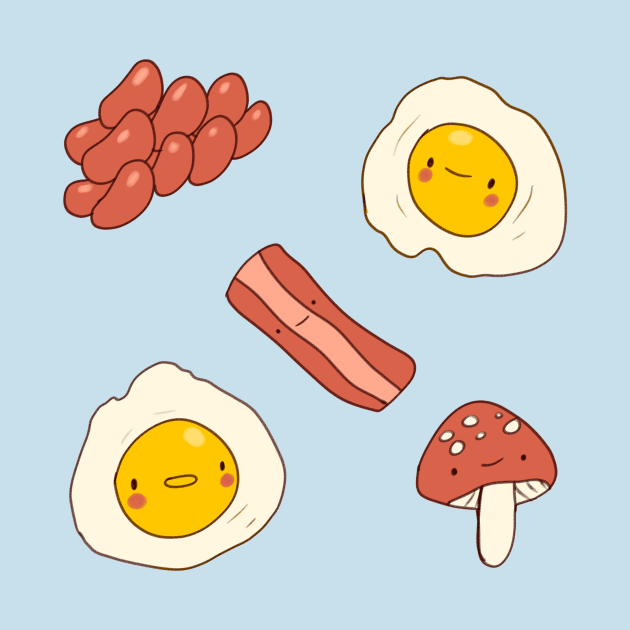 English breakfast illustration by Mayarart