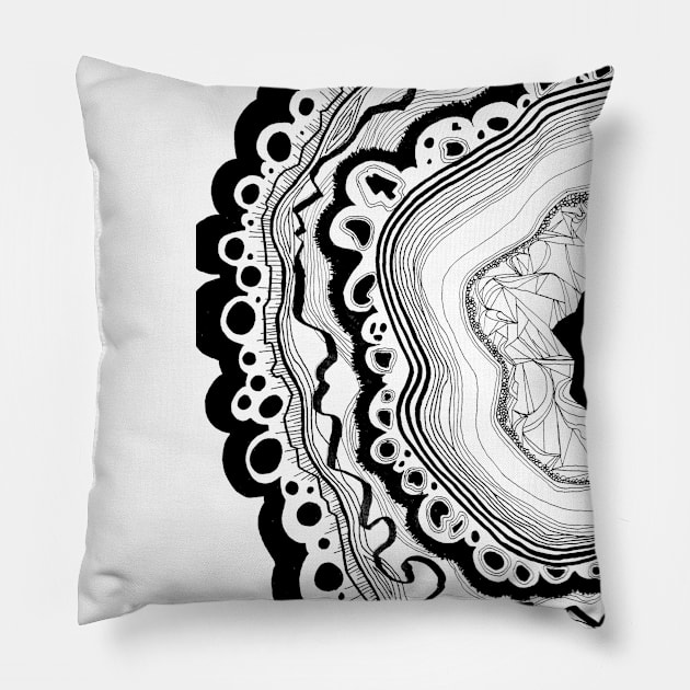 Line Geode Pillow by Art of V. Cook