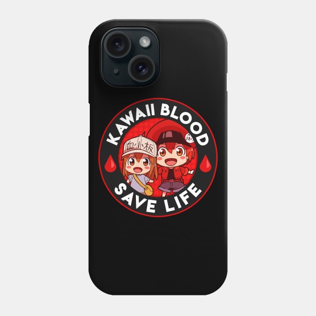 Kawaii Blood Cells Phone Case by gamergeek