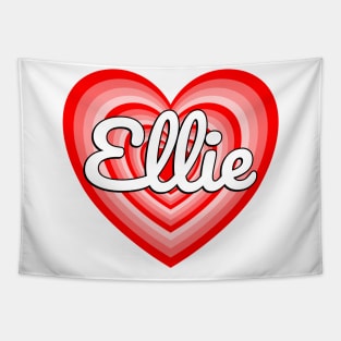 I Love Ellie Heart Ellie Name Tapestry