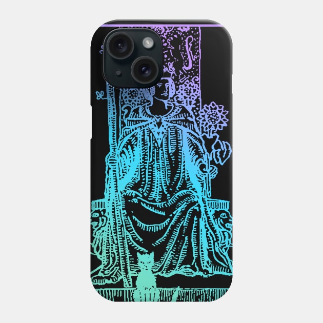 Queen Of Wands Tarot Card Phone Case by srojas26