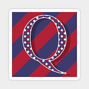 Old Glory Letter Q Magnet