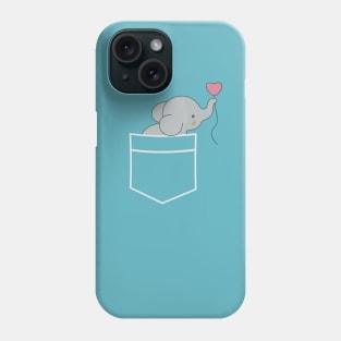 Kawaii Elephant Pocket T-Shirt Phone Case