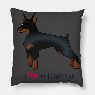 I <3 my Doberman Pillow