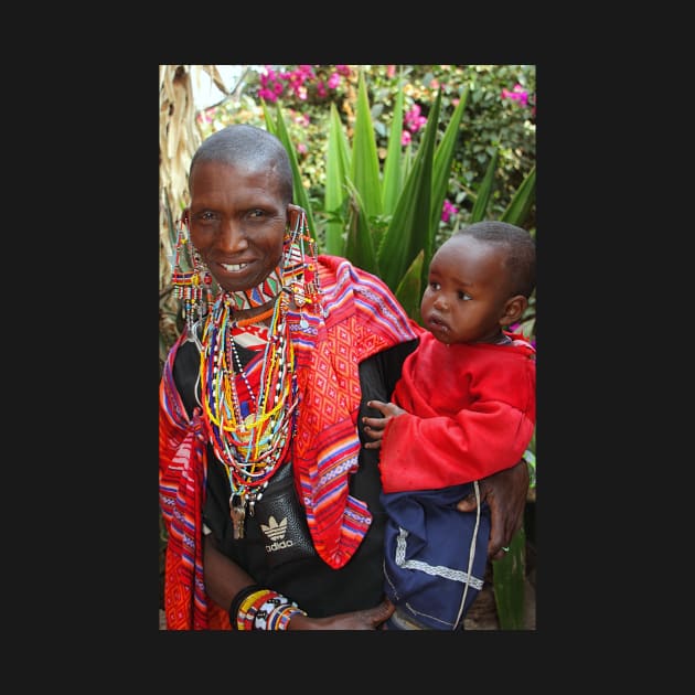 Maasai (or Masai) Mother & Child, East Africa by Carole-Anne