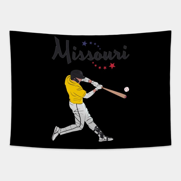 Missouri USA Baseball Tapestry by VISUALUV