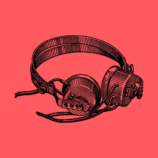 Vintage headphones by Museum