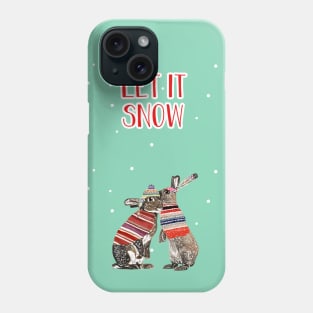 Let it snow bunnies Phone Case