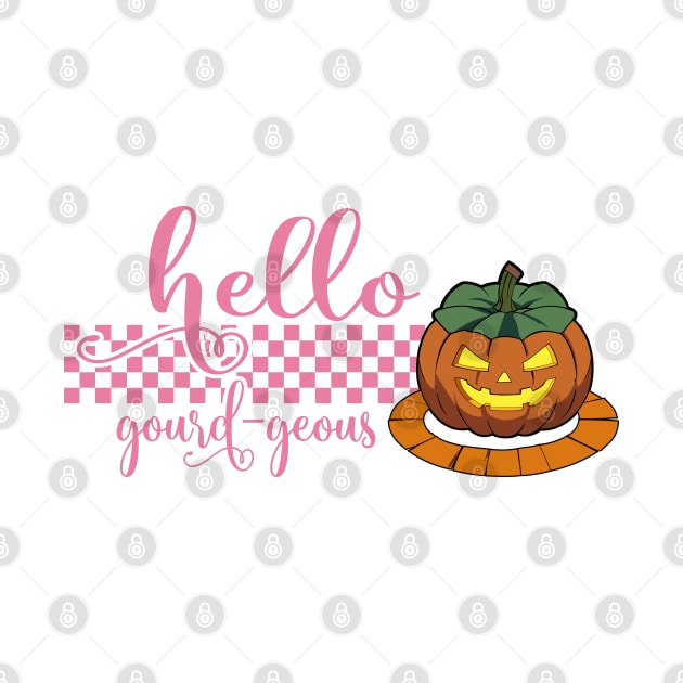 Hello Gourd-geous Funny Halloween Pumpkin by JaussZ