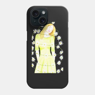 Dancing with the Daisies- Deep Red Phone Case