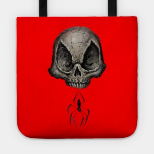 Spider on a Skull Hanging Out Tote