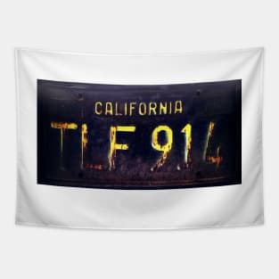 Vintage California Licence Plate Tapestry