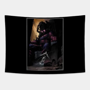 Silver and galactus galaxy cosmos defenders fantastic four 4 comics surfing Surfer 4 Tapestry