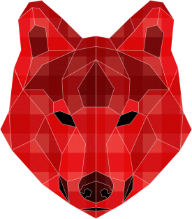 Buffalo Red Plaid Wolf Magnet