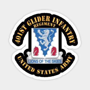 401st Glider Infantry Regiment - US Army w DUI X 300 Magnet