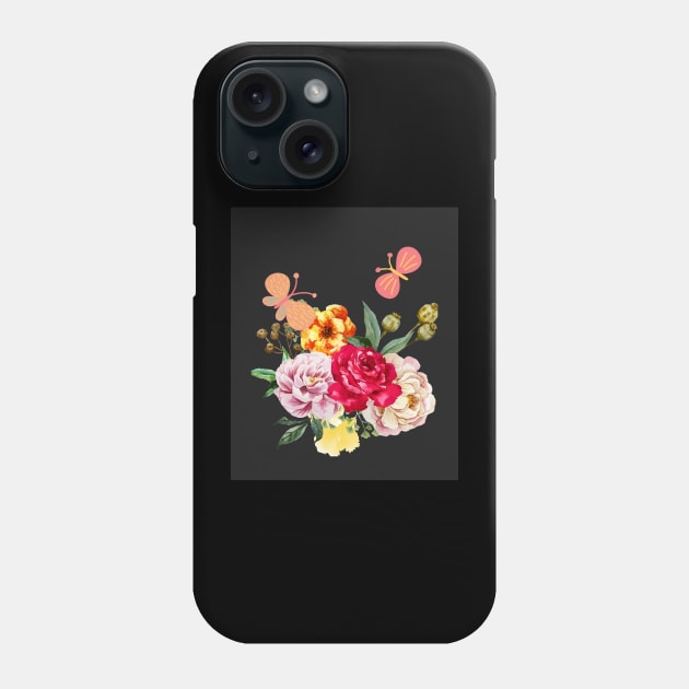 pretty colorful rose Phone Case by SMILECHOP