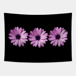 Triple Purple Flower Tapestry