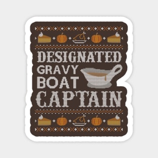 Designated Gravy Boat Captain, Ugly Thanksgiving Sweater Magnet