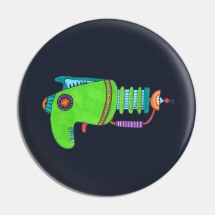 Green Alien Pistol Pin