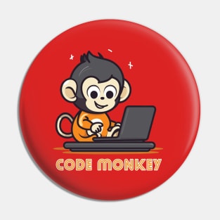 Code Monkey Software Engineering Pays the Bills Pin