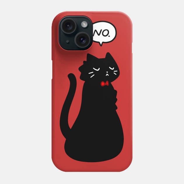 No Black Cat Phone Case by saradaboru