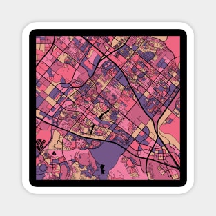 Irvine Map Pattern in Purple & Pink Magnet