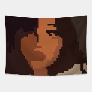 Asian hipster girl (Pixel Art) Tapestry