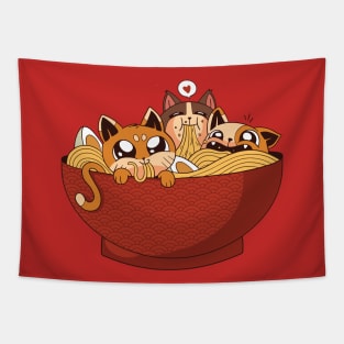 Ramen and cats Tapestry