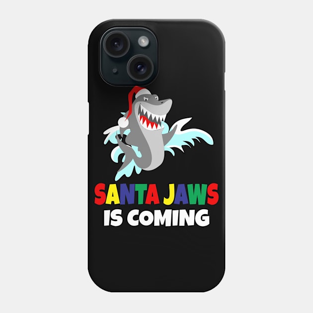 Santa jaws is coming Phone Case by Work Memes