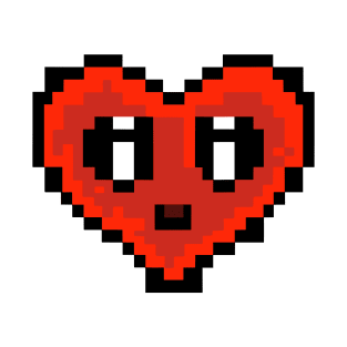 Pixel Heart 8-bit cute cartoon in love T-Shirt