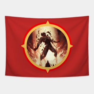 Pyromancer Eruption Logo Tapestry