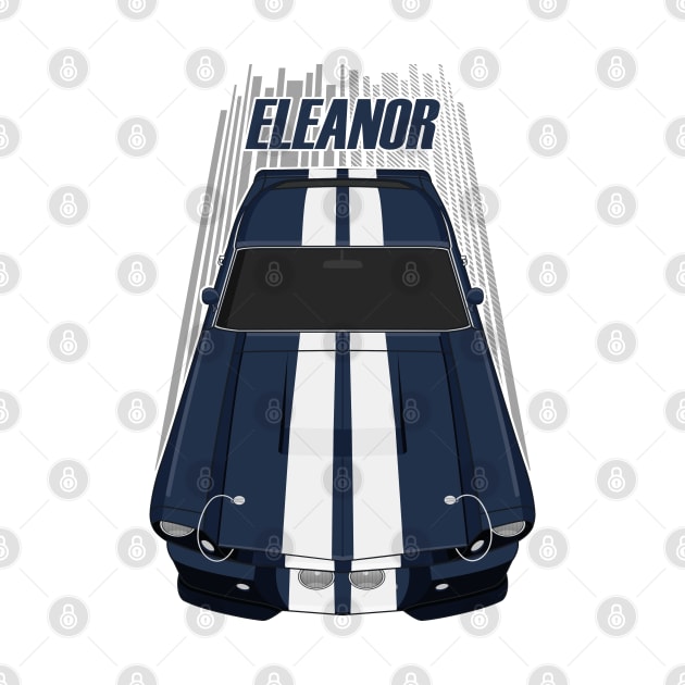 Ford Mustang Shelby GT500 Eleanor 1967 Fastback - Dark Blue and White Stripes by V8social