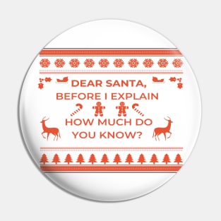 Dear Santa, before I explain How much do you know Pin