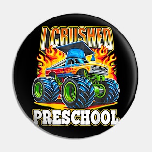 Graduation Preschool Monster Truck Boys I Crushed Pre K Grad Pin