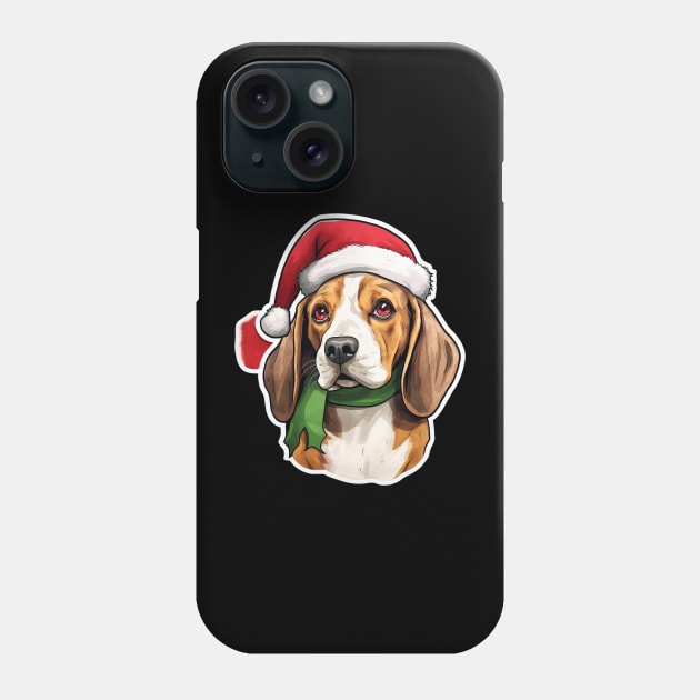 Christmas Beagle Phone Case by Mistywisp