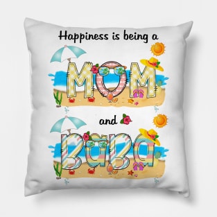 Happiness Is Being A Mom And Baba Summer Beach Happy Mother's Day Pillow