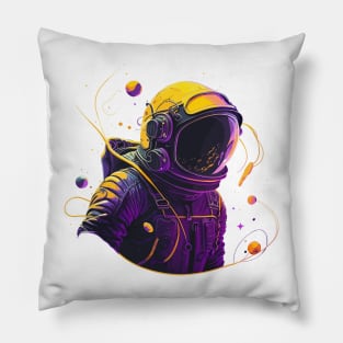 galaxy austronaut, fade cororfull, space, interstellar Pillow