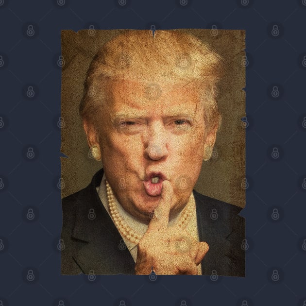 Trump Mugshot Vintage by Nyepelekan