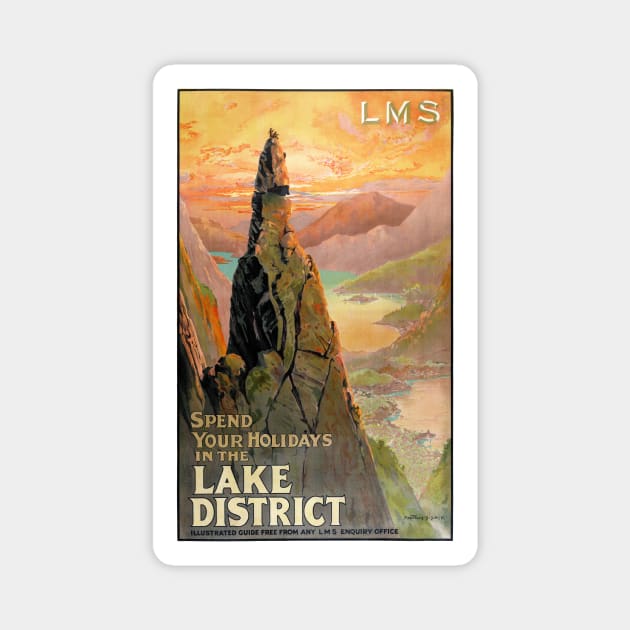 Vintage Travel Poster England Lake District Magnet by vintagetreasure