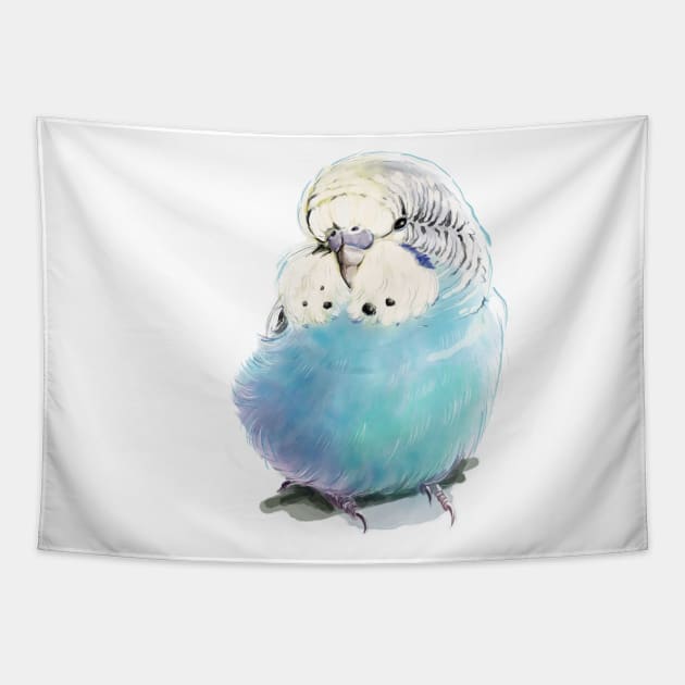 Watercolor Parrot Tapestry by all_thebest_for_you