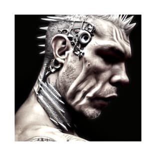 Cool Spiked Metal Cyborg Dude T-Shirt