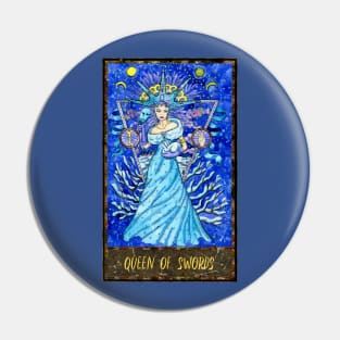 Queen Of Swords. Magic Gate Tarot Card Design. Pin