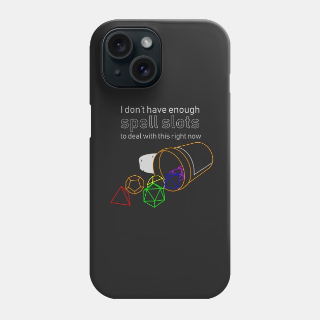 Spell Slots - Chronic Illness (light text version) Phone Case by InsomniaDoodles