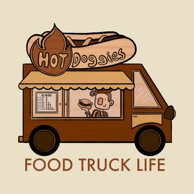 Food truck life for hot dog design by Cuteful