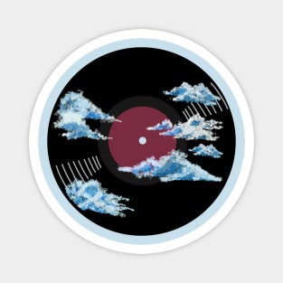 Vinyl Record - Blue clouds Magnet