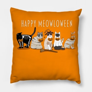 Happy Meowloween Cats Pillow