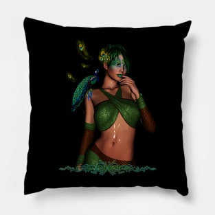 Wonderful fairy with peacocks Pillow