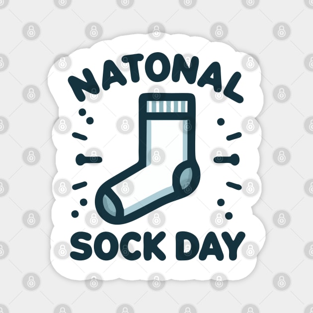 National sock day Magnet by artoriaa